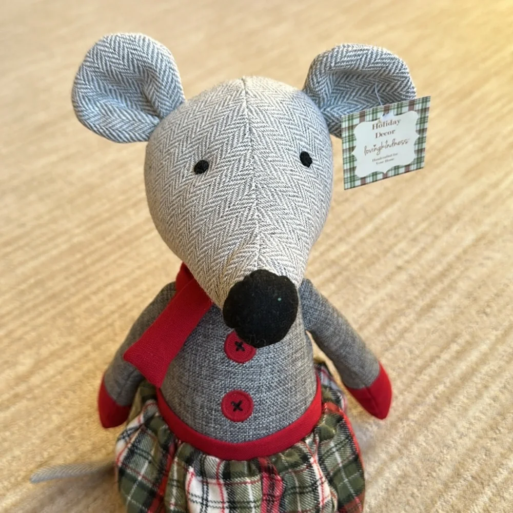 Loving Kindness Plush Mouse Decor Bean Bag Bottom Shelf Sitter 22” tall